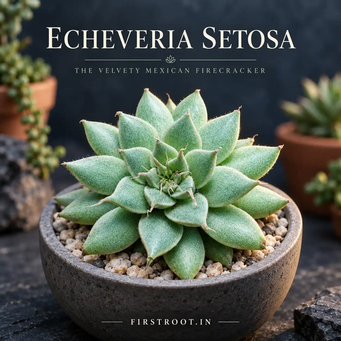 Echeveria Setosa — rosette succulent with fine fuzzy leaves