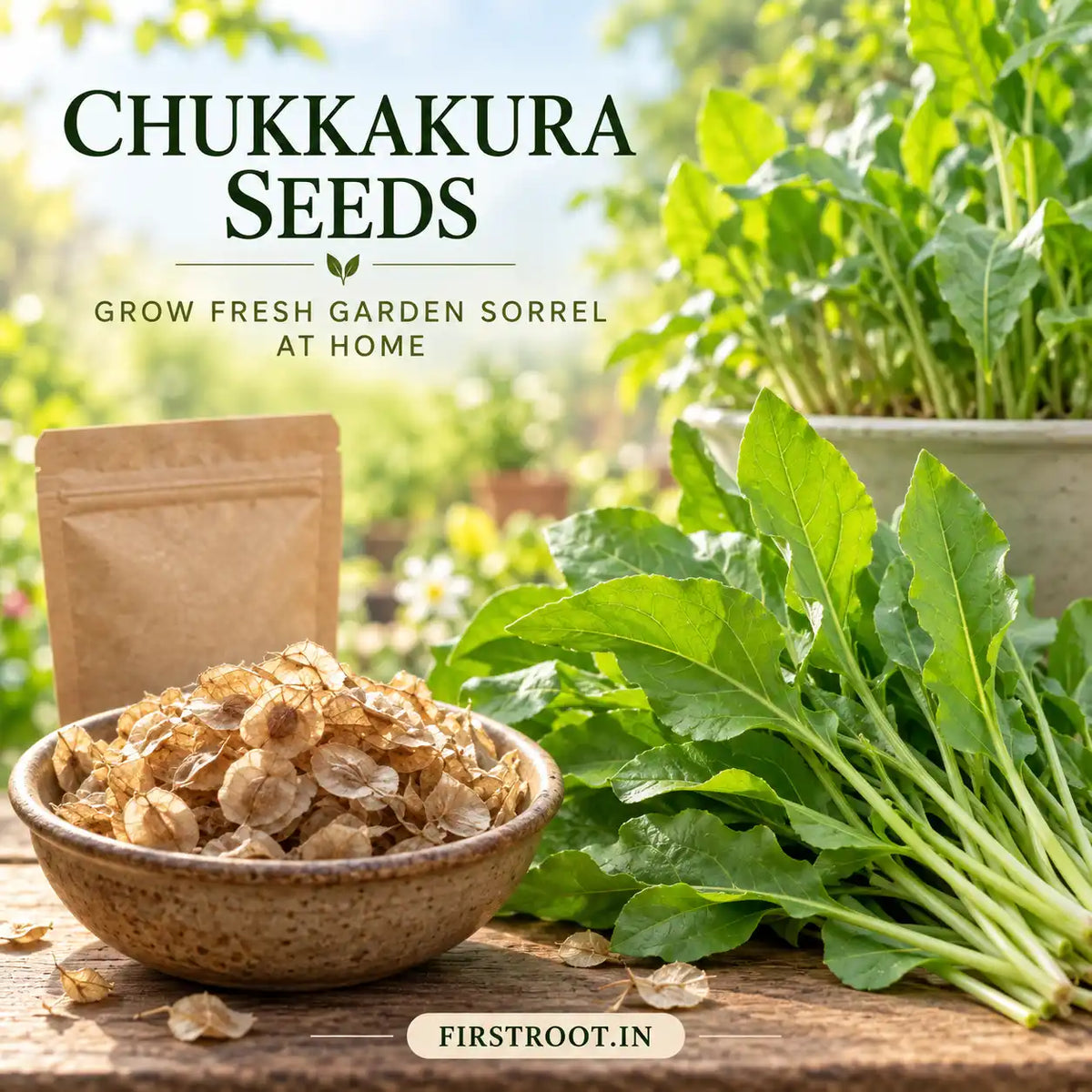 Chukkakura Seeds — seeds for tangy Indian sorrel greens